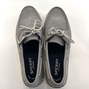 Sperry Top-Sider Women’s Conway Nubuck Boat Shoe, Gray, Size 8.5, Never Worn